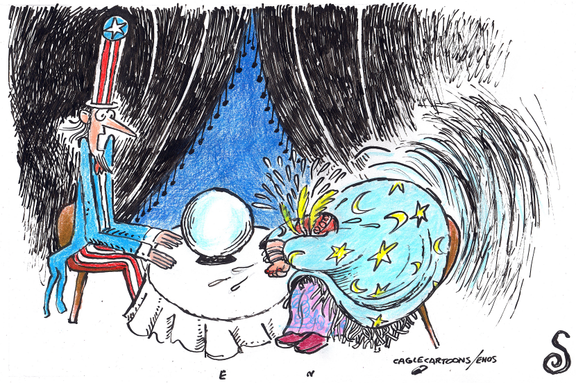 UNCLE SAM GOES TO FORTUNE TELLER