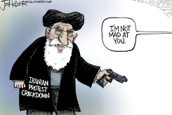 IRAN PROTESTS by Joe Heller