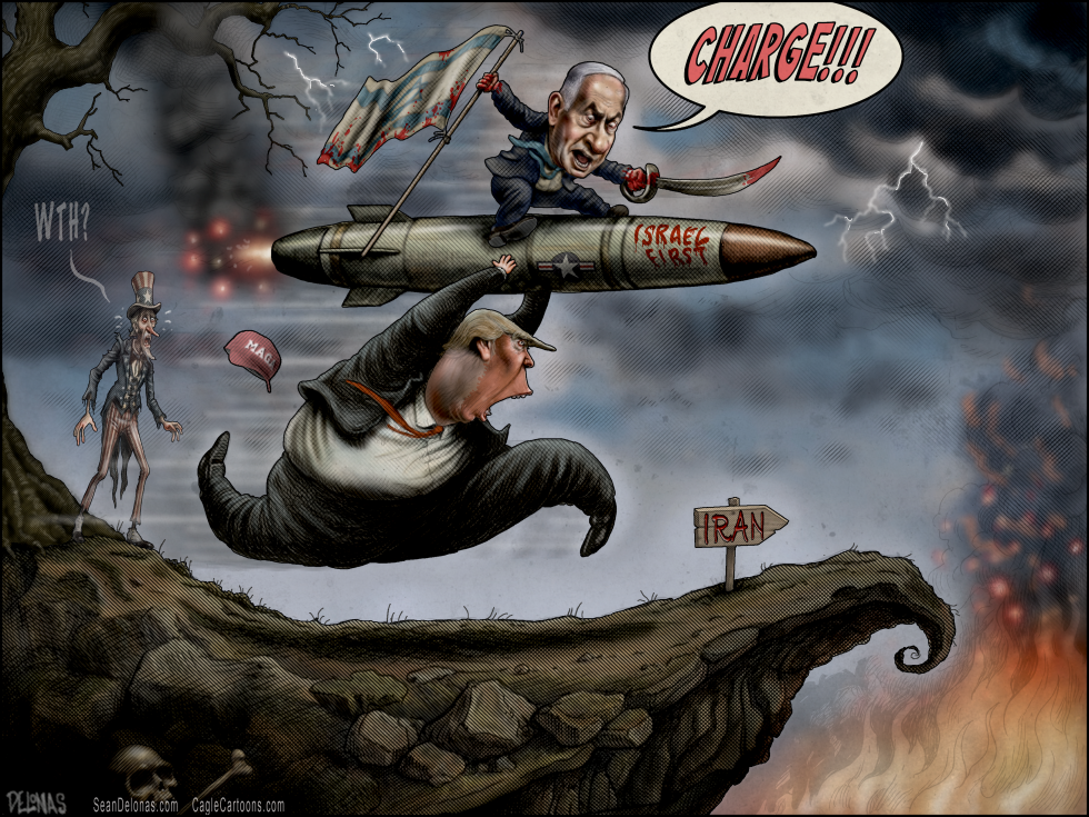 Trump and Netanyahu attacking Iran