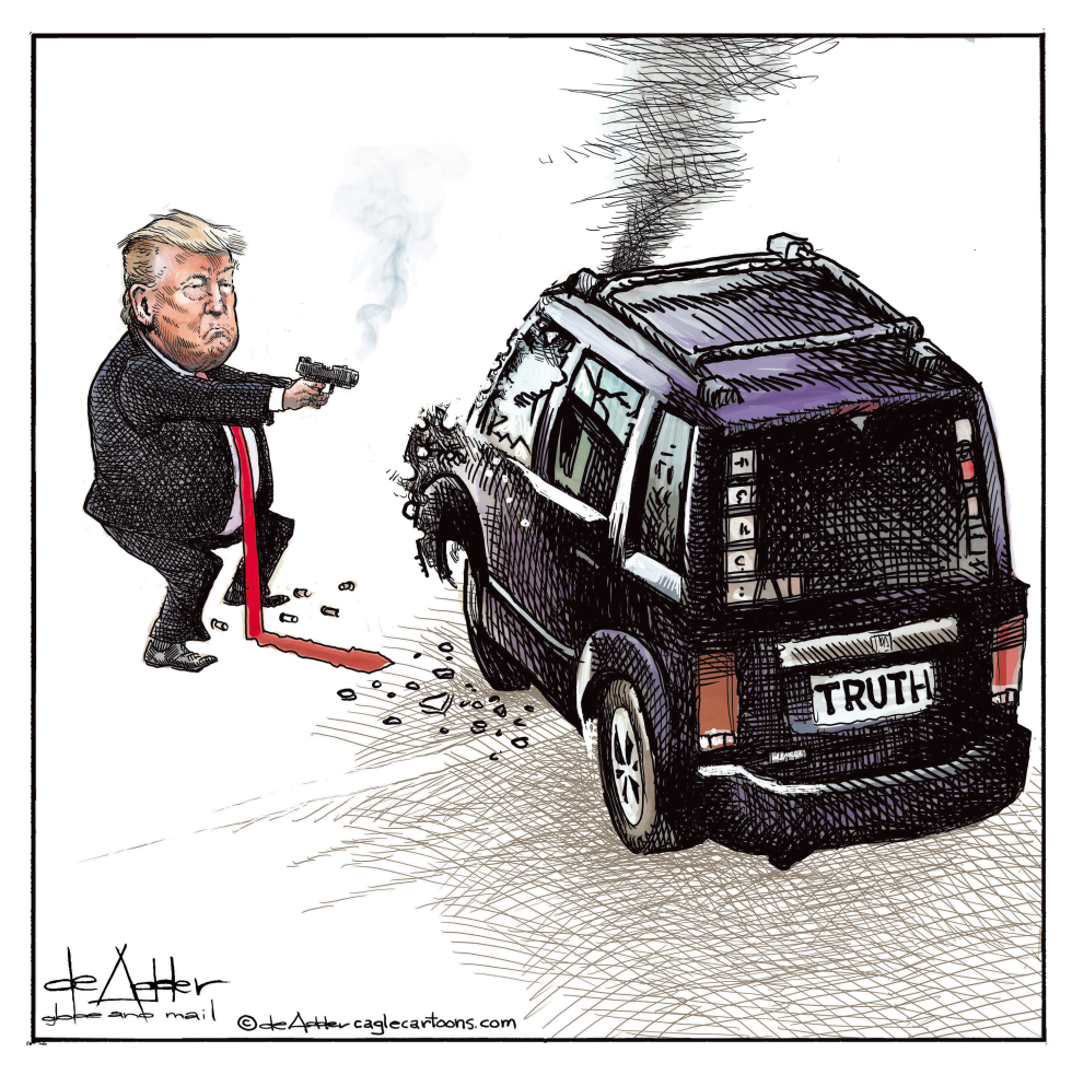 Trump shoots the truth in the face