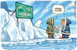 GREENLAND DISTRACTS FROM EPSTEIN FILES by Rick McKee