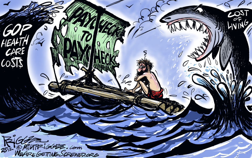 Man clings to paycheck-to-paycheck raft amid GOP health costs and living expenses