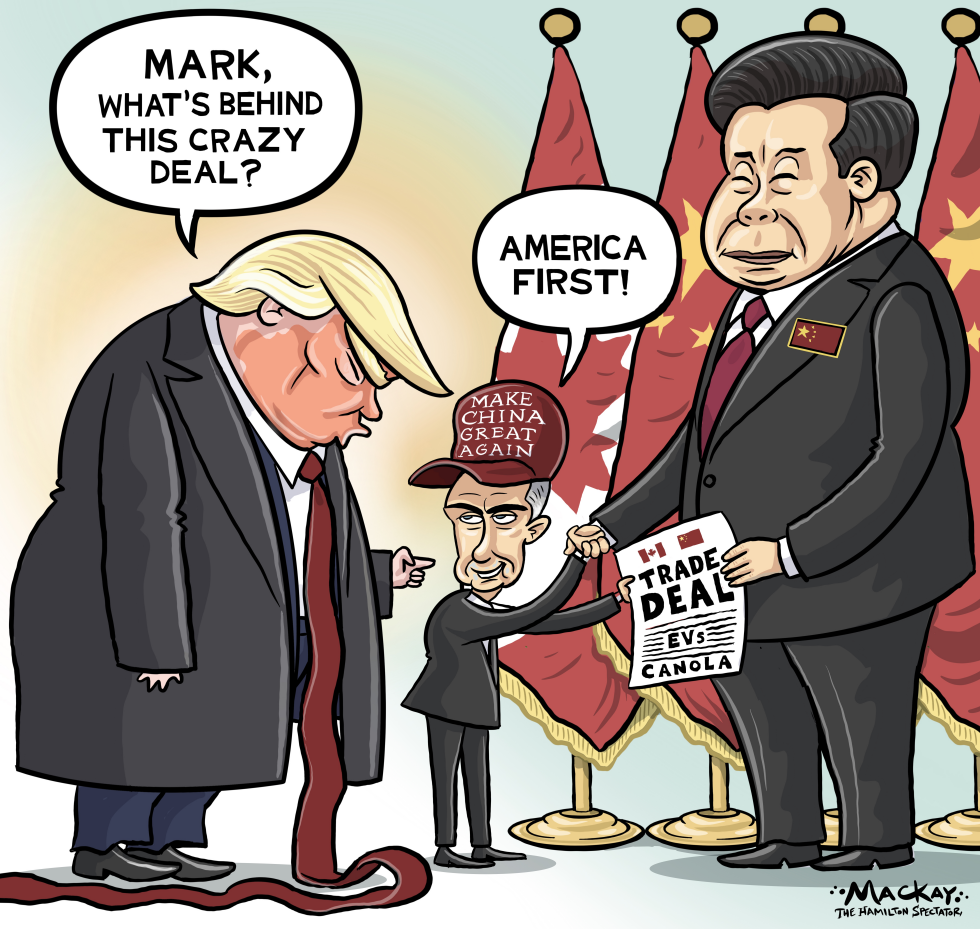 Canada and China finalize major trade pact on EVs and canola as Trump looks on