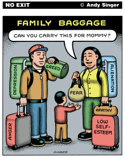 FAMILY BAGGAGE by Andy Singer