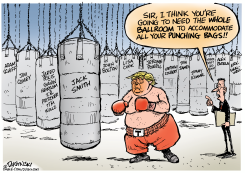 TRUMP'S MANY PUNCHING BAGS by Paul Duginski