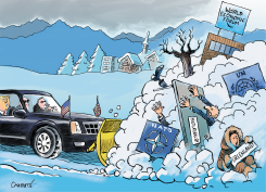 TRUMP HITS DAVOS by Patrick Chappatte