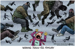 DEADLY ICE ADVISORY by Rick McKee