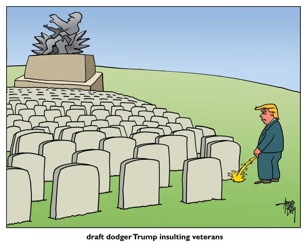 draft dodger Trump insulting veterans