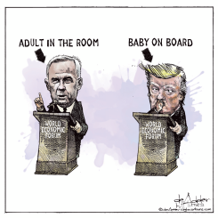 MARK CARNEY IS THE ADULT TO TRUMP'S BABY by Michael de Adder