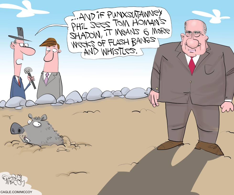 Punxsutawney Phil and Tom Homan