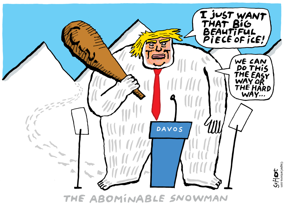 Trump as Snowman claiming Greenland