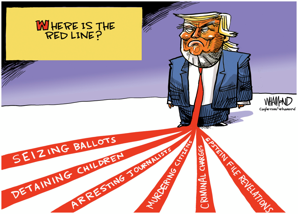 Where is the red line for Trump?