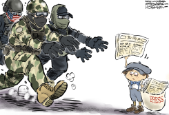 AND THEN THEY CAME FOR THE JOURNALISTS by Jeff Koterba