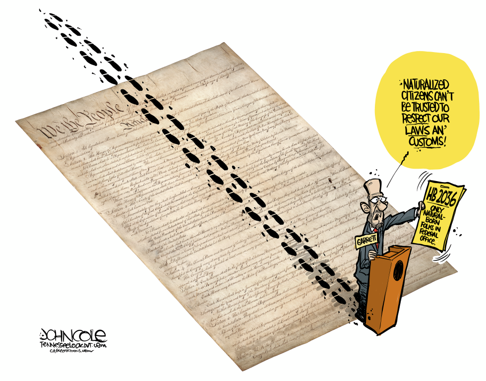 TN Garrett treads across the constitution