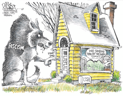 WOLF AT THE DOOR by John Darkow