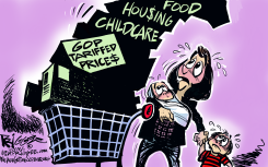 TARIFF TAX TOWER by Milt Priggee