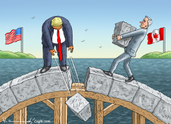 THE GORDIE HOWE BRIDGE by Marian Kamensky