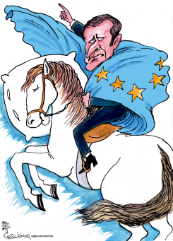 MACRON ON EU-HORSE by Christo Komarnitski