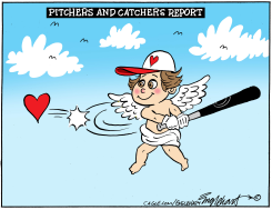BASEBALL AND VALENTINE'S DAY by Bob Englehart