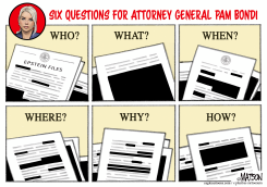 SIX QUESTIONS FOR AG PAM BONDI by R.J. Matson