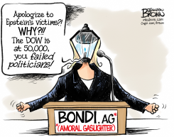 PAM BONDI IS AG (AMORAL GASLIGHTER by Jonathan Brown