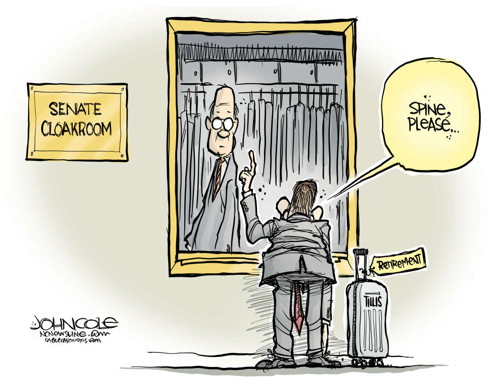 NC Senator Tillis reclaims his spine