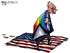 CHUCK SCHUMER AND THE PRIDE FLAG by Margolis & Cox
