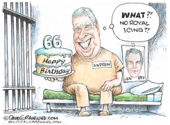ANDREW ARRESTED ON BIRTHDAY by Dave Granlund