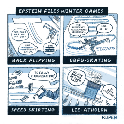 EPSTEIN FILES WINTER GAMES by Peter Kuper