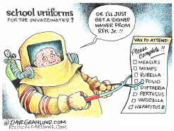 VAX LIST AND SCHOOL KIDS by Dave Granlund