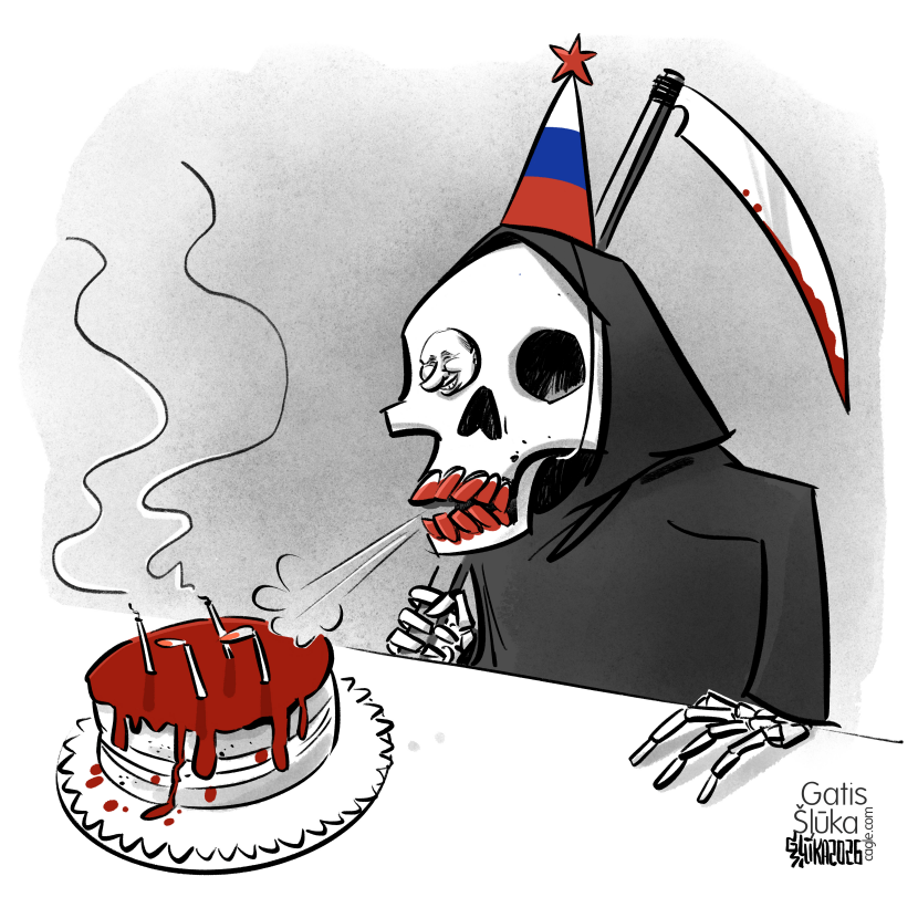Death with a cake fourth anniversary of the war