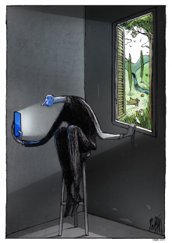 FROM REAL LIFE TO VIRTUAL LIFE by Angel Boligan