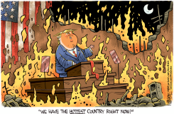 TRUMP HOTTEST COUNTRY SOTU by Rick McKee