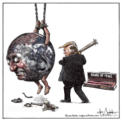 THE BOARDS OF PEACE IS TRUMP BEAT DOWN by Michael de Adder