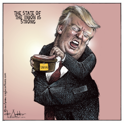 THE STATE OF THE UNION IS STRONG SMELLING by Michael de Adder