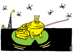 PUTIN AS A TOXIC FROG by Schot