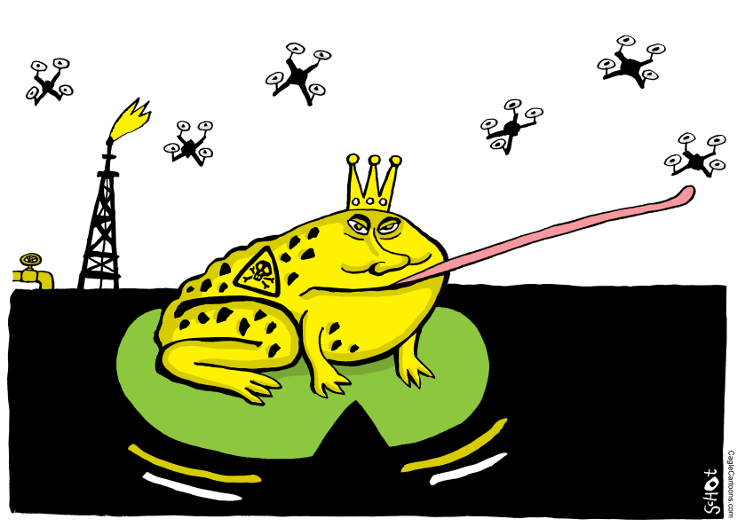 Putin as a toxic frog