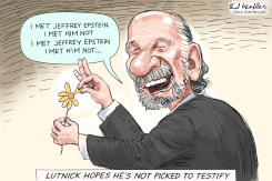 LUTNICK MET EPSTEIN by Ed Wexler