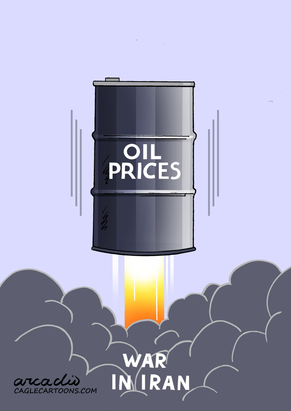 The price of crude oil skyrockets.