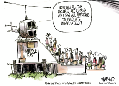 AMERICANS STRANDED IN MIDDLE EAST by Dave Whamond