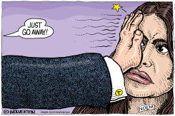 TRUMP PUSHES NOEM AWAY by Monte Wolverton