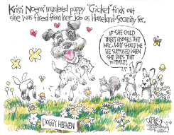 KRISTI NOEM'S DOG CELEBRATES by John Darkow