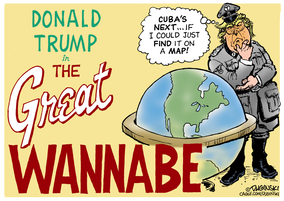 Trump as Charlie Chaplin's Great Dictator