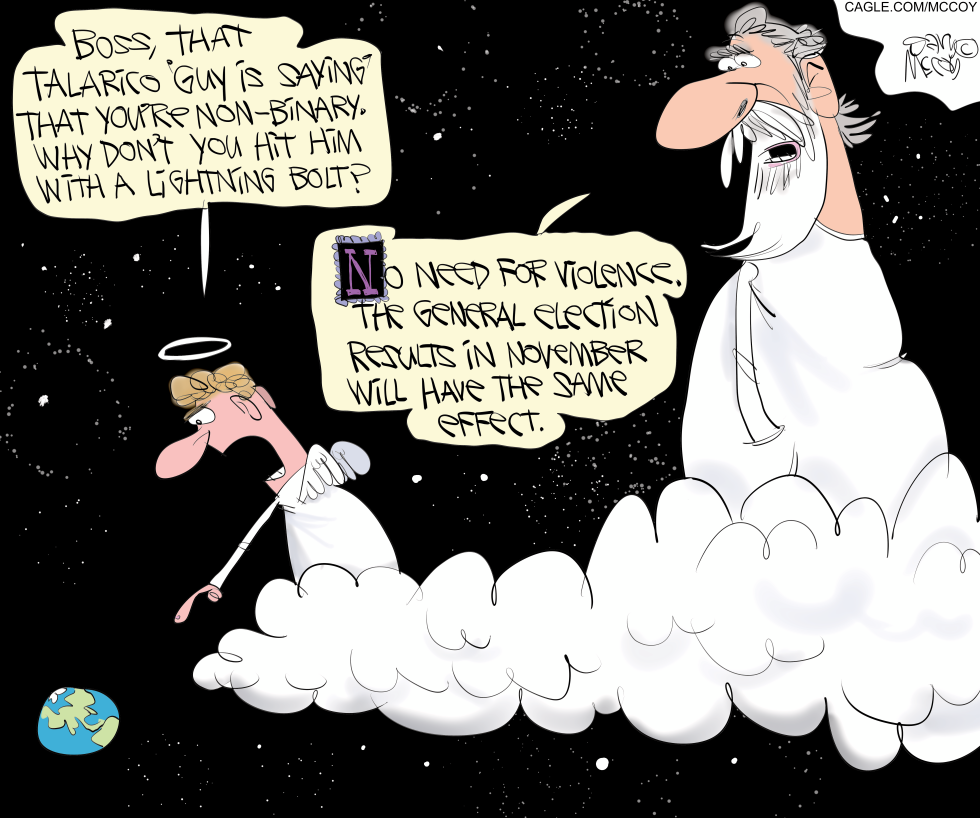 Talarico Defames God