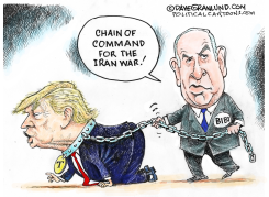 CHAIN OF COMMAND IRAN WAR by Dave Granlund
