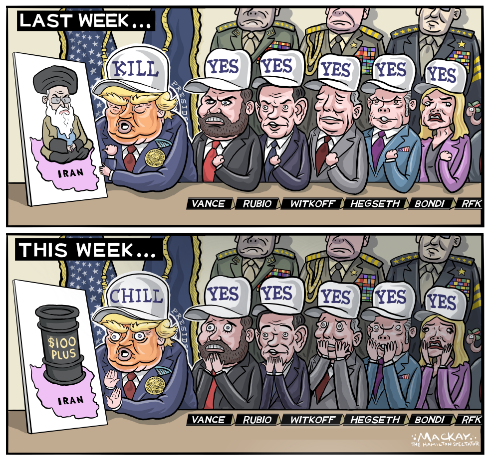 Trump and Yes-men chilled by spike in oil