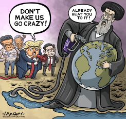 TRUMP AND AYATOLLAH OUT-CRAZY EACH OTHER by Graeme MacKay