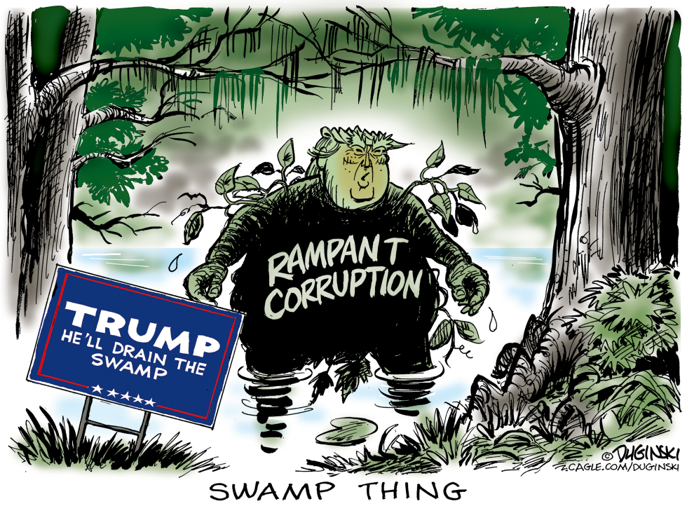Trump is a swamp dweller, not a swamp drainer