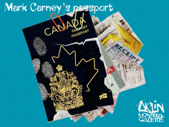 MARK CARNEYS PASSPORT by Terry Mosher