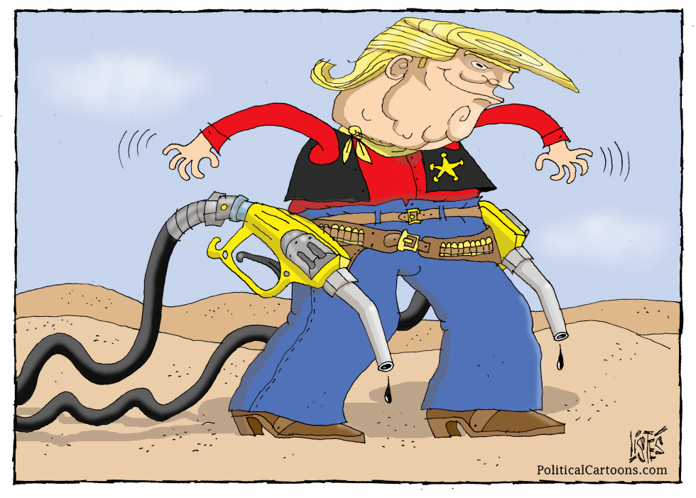 Trump Cast as Desert Sheriff Amid Iran Oil Tensions